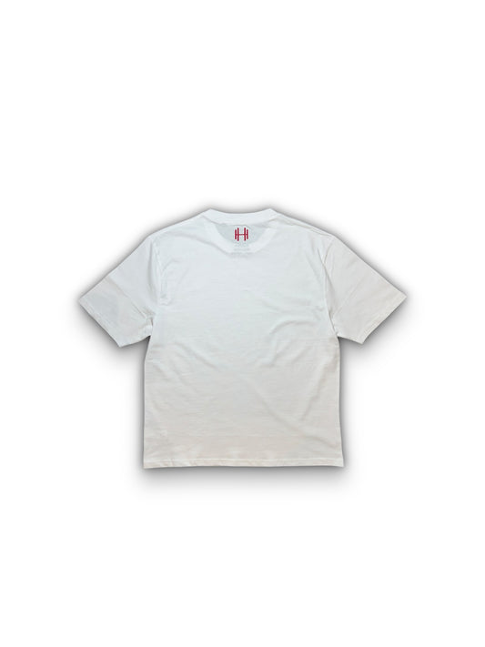 T-Shirt Blanc Oversize Homme En Coton Avec Logo Hermiona