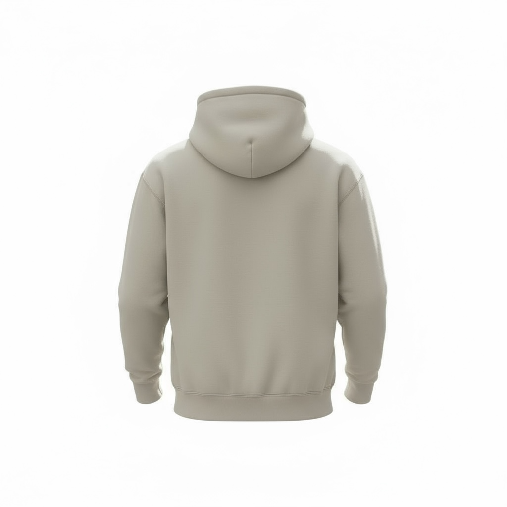 Sweat À Capuche En Coton Stretch À Logo Hermiona Beige vu dos