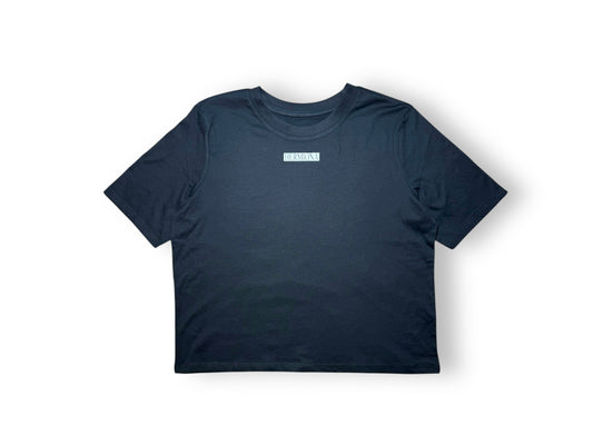 T-Shirt Femme Oversize Noir En Coton Avec Logo Hermiona