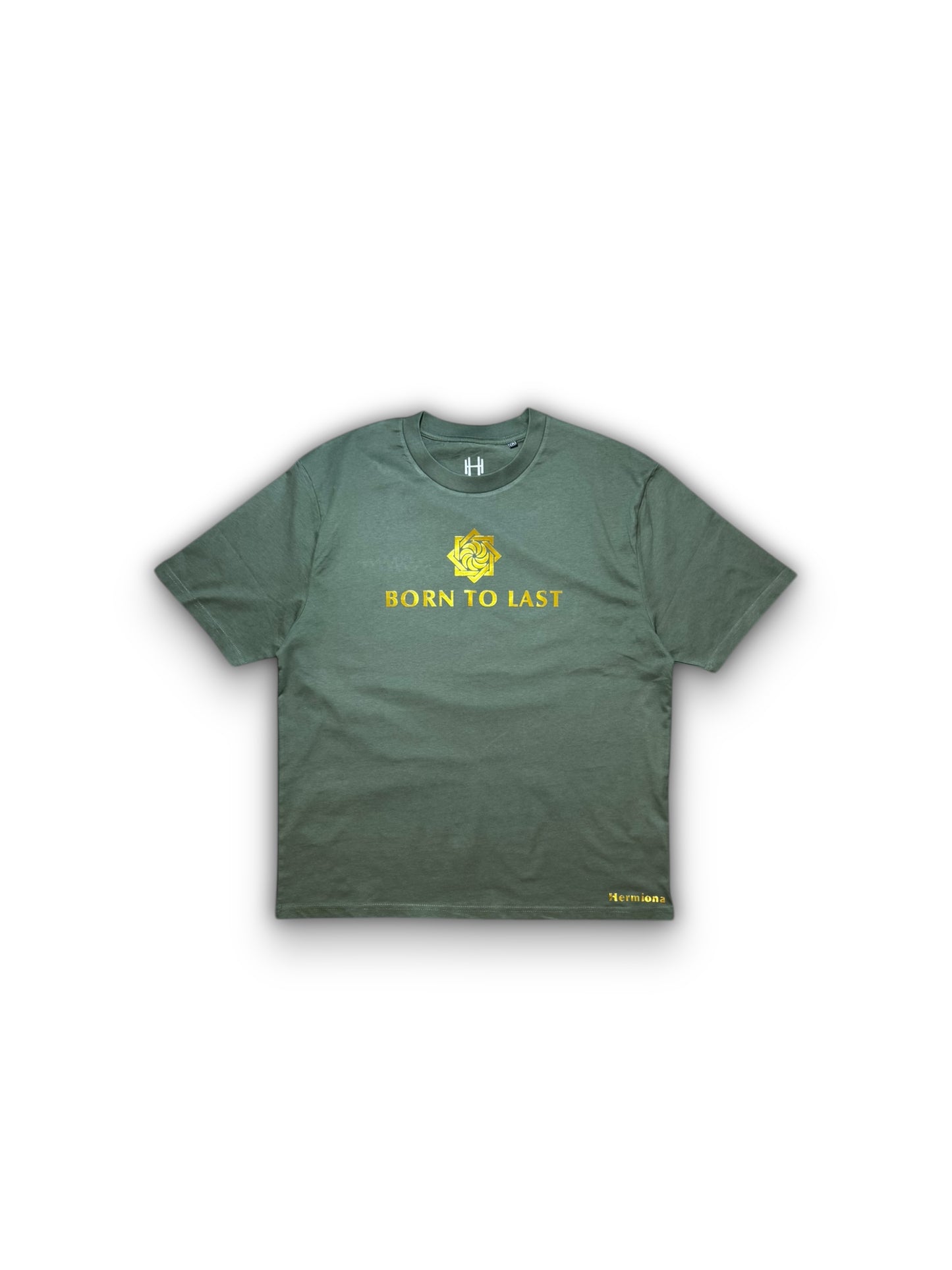 T-SHIRT OVERSIZE HOMME EN COTON AVEC LOGO "BORN TO LAST"