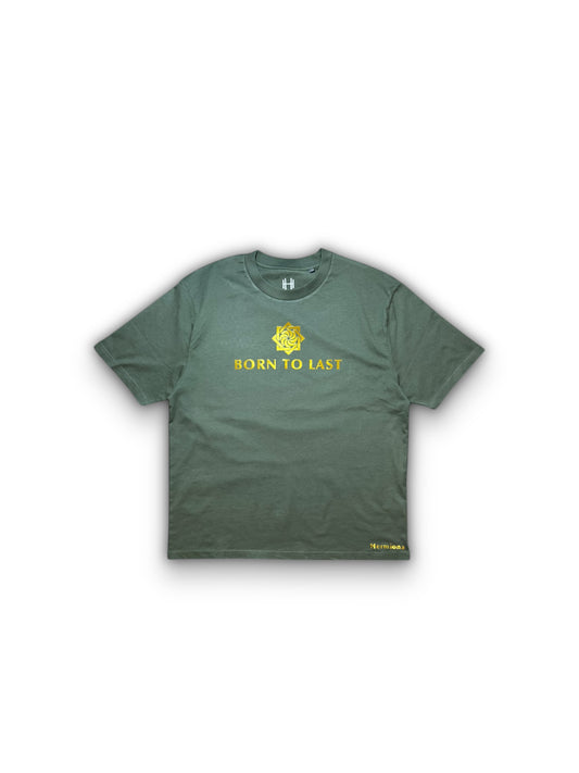 T-SHIRT OVERSIZE HOMME EN COTON AVEC LOGO "BORN TO LAST"