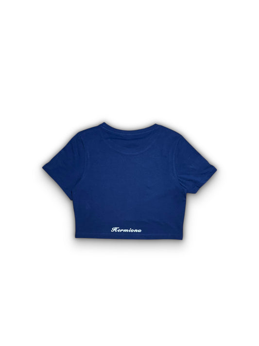 T-SHIRT FEMME COURT EN COTON AVEC LOGO
