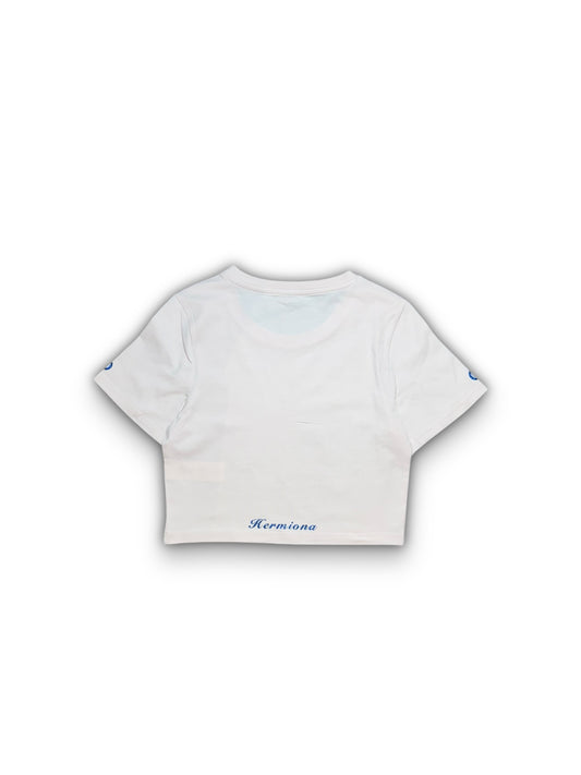 T-SHIRT FEMME COURT EN COTON AVEC LOGO