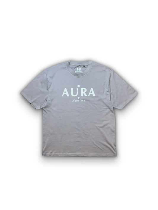 T-SHIRT OVERSIZE HOMME EN COTON AVEC LOGO "AURA"