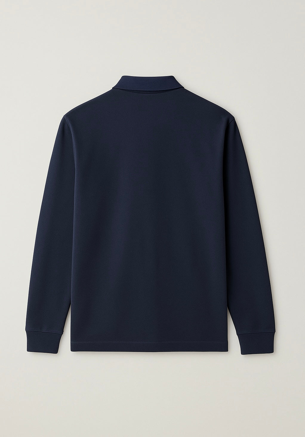 Polo Bleu marine Manches longues vu de dos